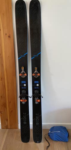 Used Men's HEAD Kore 117 Skis 171 cm Alpine Touring With Bindings Max Din 12 with skins