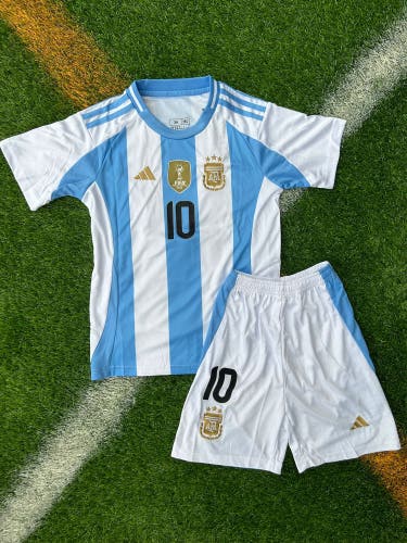 Argentina 2024/25 Home - Messi - Soccer Kit for Kids