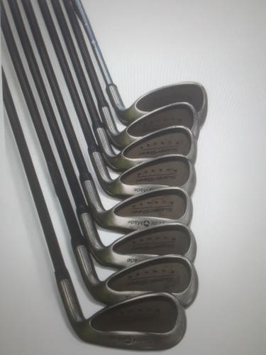 Used Men's TaylorMade Burner Right Handed Iron Set Regular Flex 8 Pieces Graphite Shaft