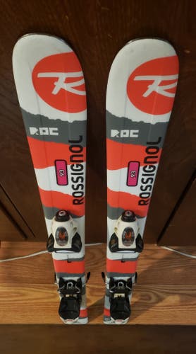 93cm Kids Skis ROSSIGNOL ROC with KIDS ROSSIGNOL COMP KIDS 2.5 Bindings *USED* CLEAN