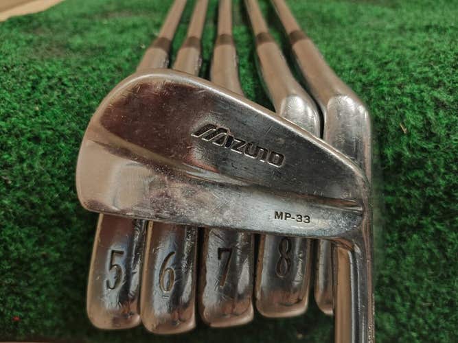 Mizuno MP-33 Golf Iron Set 4-9 Steel Shaft S300 Stiff Flex