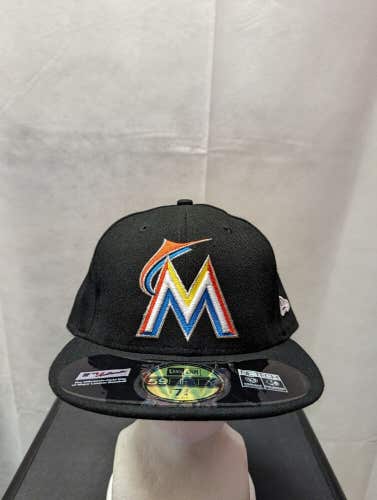 NWS Miami Marlins New Era NE Tech 59fifty 7 3/4 MLB MUSA