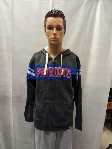 New England Patriots Full Zip Hooded Jacket Fanatics Pro Line M NFL