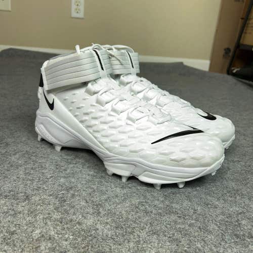 Nike Mens Football Cleats 16 Wide White Black Shoe Lacrosse Force Savage Pro 2