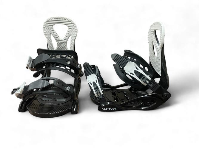 ​ALTITUDE JR RIPPER SNOWBOARD BINDINGS 4x4 BURTON 3D & EST CHANNEL BLACK (3-6)