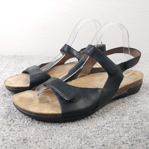 Dansko Ronda Womens 41 EU Shoes Slingback Sandals Black Leather Comfort