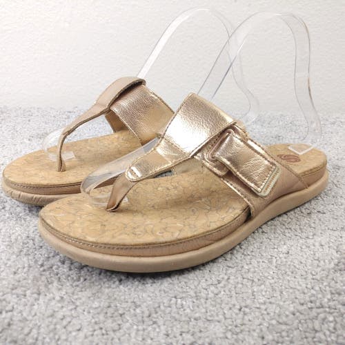 Clarks Thong Sandals Womens 7 Shoes Rose Gold Step June Reef Cork Cloudsteppers