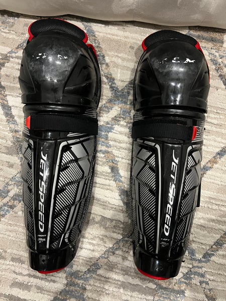 Used Senior CCM 15" JetSpeed FT350 Shin Pads