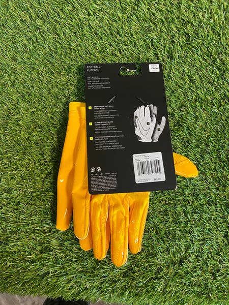 Nike Vapor Knit Football Skill Gloves Packers Yellow DX4568-702