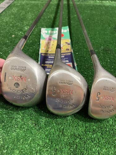 Mizuno MSX Wide Body Woods Set Driver 3, 5 Stiff Graphite Shafts