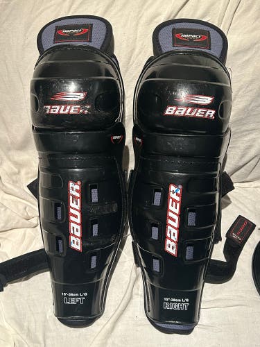 Senior Bauer Impact 300 Hockey Shin Pads (15")