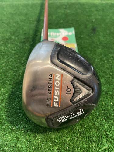 Callaway Big Bertha Fusion FT-3 Driver 10* Stiff Graphite Shaft