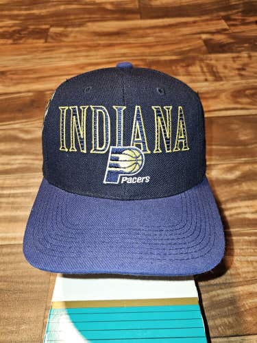 Vintage Rare Indiana Pacers Sports Specialties Vtg Wool Blend NBA Snapback Hat