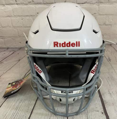 Riddell Speedflex Youth Football Helmet With Face and Chin Gaurds Large White