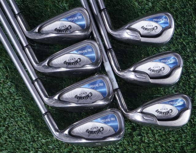 CALLAWAY BIG BERTHA IRON SET 4-PW 55g WOMEN'S LADIES FLEX SHAFTS ~ NEW GRIPS!!