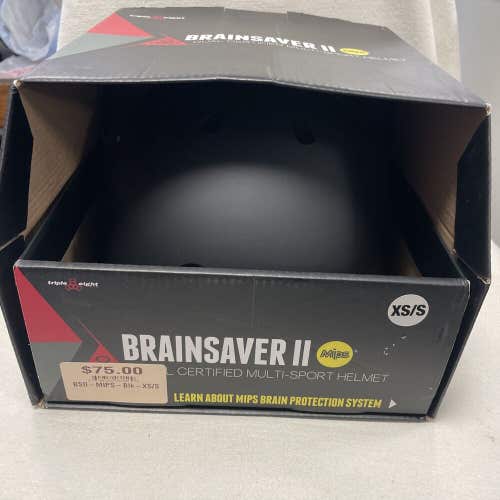 Brand New Triple Eight Size XS/S Brainsaver II Multi-sport Helmet. MIPS. Black