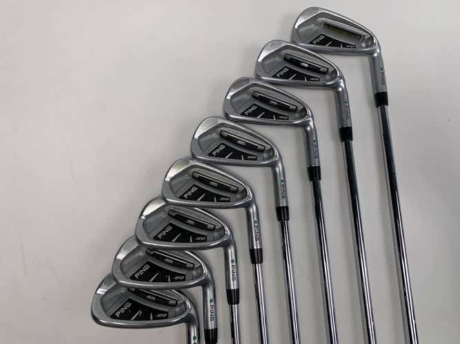 Ping i20 Iron Set 3-PW Green Dot 2* Up CFS Stiff Steel Mens RH Oversize Grips