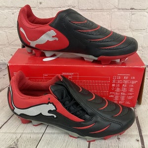 Puma 101927 06 PWR-C 3.10 FG JR Youth Soccer Cleats Black Red Silver US 2.5