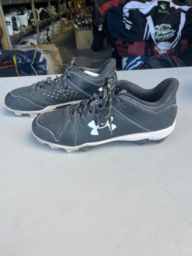 Black Used Size 11 (Women's 12) Adult Men's Under Armour Leadoff low rm Low Top Footwear Molded Clea