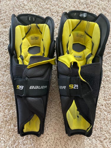 Used Senior Bauer 14"  Supreme S29 Shin Pads