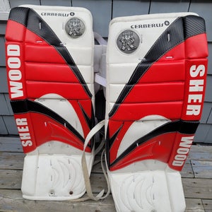 Used 30" Sher-Wood Cerberus 6 Goalie Leg Pads