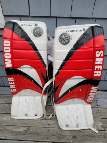 Used 30" Sher-Wood Cerberus 6 Goalie Leg Pads