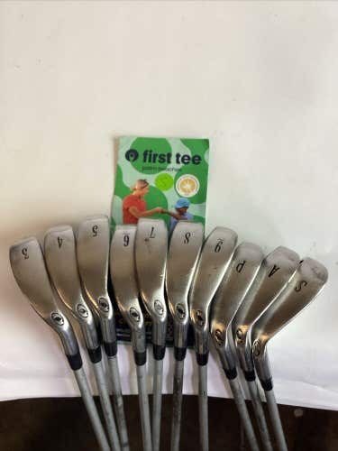 Silver Diamond GX-1 Iron Set 3-PW, AW, SW With Regular Graphite Shafts +1”