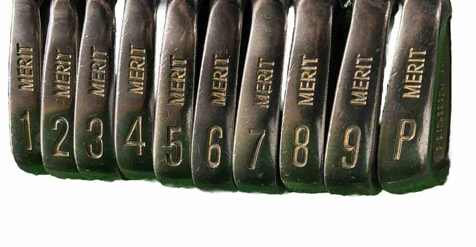 Merit Golf Fusion Forged Iron Set 1-PW RH Men's S300 Stiff Steel 5i 37.5" Nice