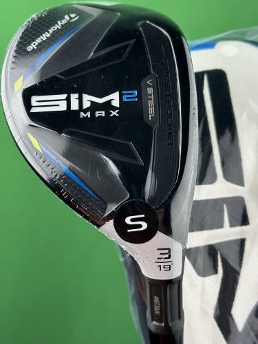 TaylorMade SIM2 Max Rescue 3-Hybrid 3H 19* Stiff Flex Ventus Blue NEW #85146