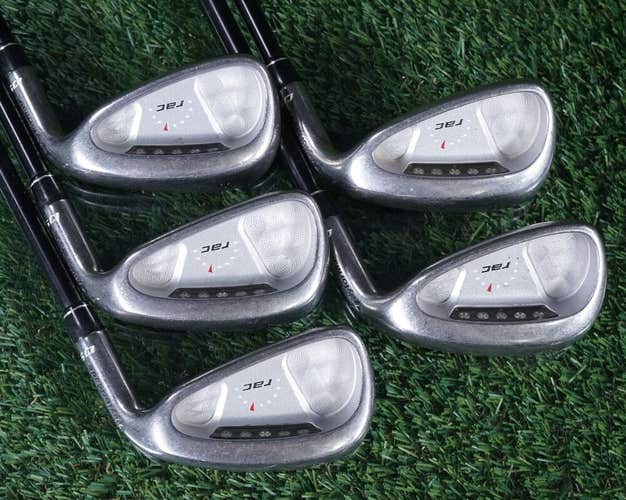 TAYLORMADE RAC OS IRONS SET 6-PW TAYLORMADE M SENIOR FLEX SHAFTS ~ L@@K!!