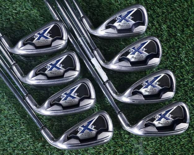 CALLAWAY GOLF X-20 IRONS SET 3-PW X-20 UNIFLEX SHAFTS ~ L@@K!!