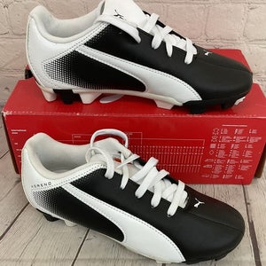 Puma 103419 01 Adreno FG JR Youth Soccer Cleats Black White US Size 2.5 UK 1.5