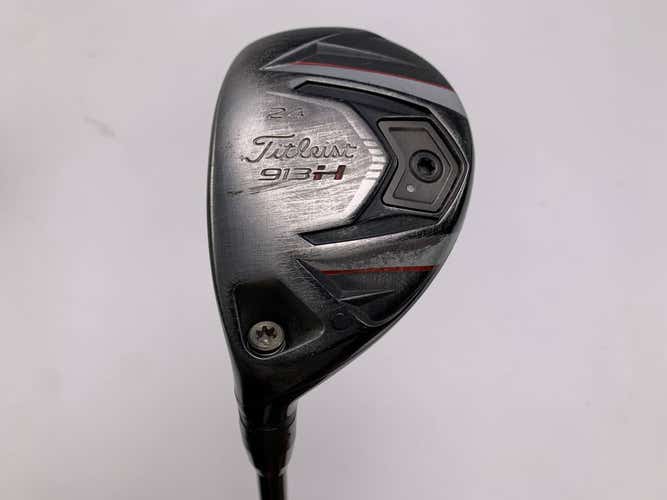 Titleist 913 H 4 Hybrid 24* Aldila RIP Phenom 80g Stiff Graphite LH Midsize Grip