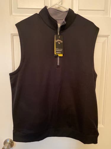 Callaway Men's Dual Action 1/4 Zip Vest - Black