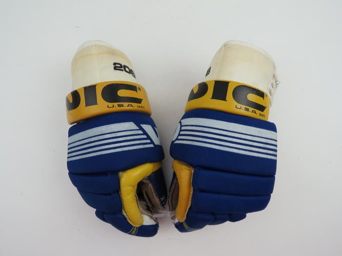 Vintage Victoriaville Vic 206 FB Hockey Gloves Size 14" Buffalo Sabres Colors