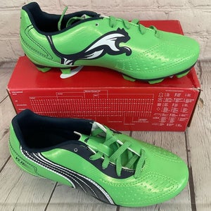 Puma 102342 01 V5.11 I FG JR Youth Soccer Cleats Fluo Green Navy White US 2.5