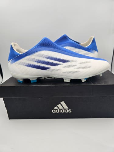 Adidas X Speedflow.3 Laceless FG 'White Legacy Indigo' Soccer Cleats Men's Sz 13