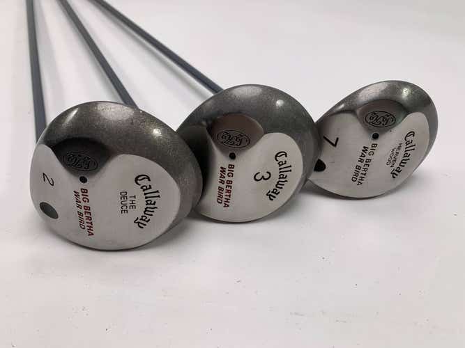 Callaway Big Bertha Warbird Wood Set 2 3 7 | 13* 15* 21* RCH 90 Firm Graphite RH