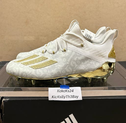 Adidas Adizero Young King Football Cleats White Gold Size 11.5 Mens EH2724