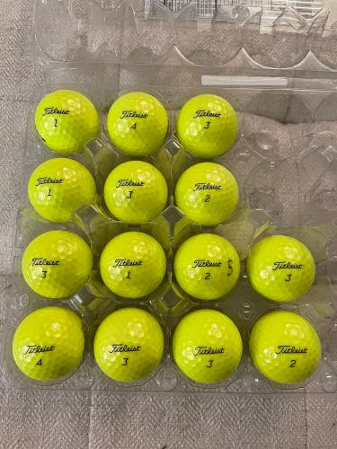 14 Titleist Pro V1 Yellow Golf Balls - 5A MINT CONDITION ONLY