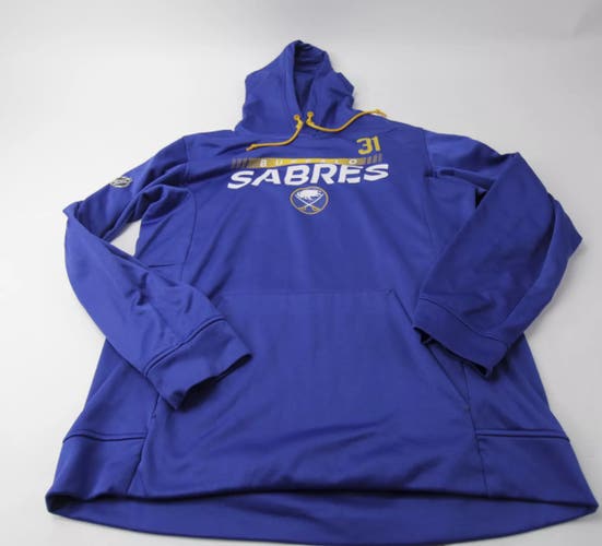 Eric Comrie 31 Buffalo Sabres Fanatics Authentic Pro Hoodie Player Issued L