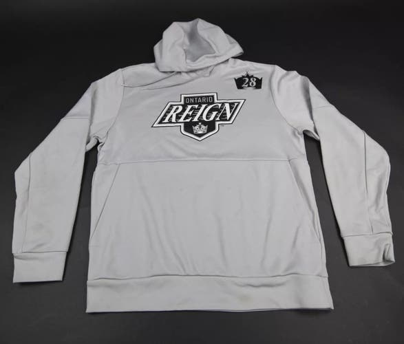 Alex Laferriere 28 LA Los Angeles Kings Ontario Reign Adidas Pro Team Player Issued Hoodie L