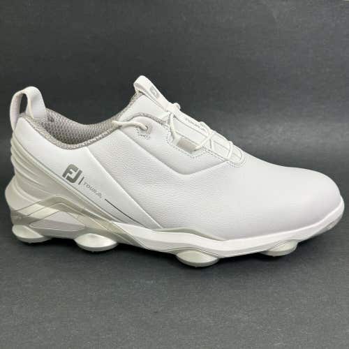 Footjoy FJ Tour A Alpha 2022 Golf Shoes Cleats White Silver 55505 Size 11.5 M