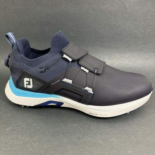 Footjoy FJ Hyperflex BOA Golf Shoes Cleats Navy Blue White 55456 Size 12 M