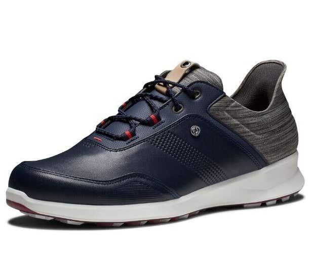 FootJoy Stratos Mens Leather Golf Shoes 50079 Navy Size 9.5 Medium D New in Box`