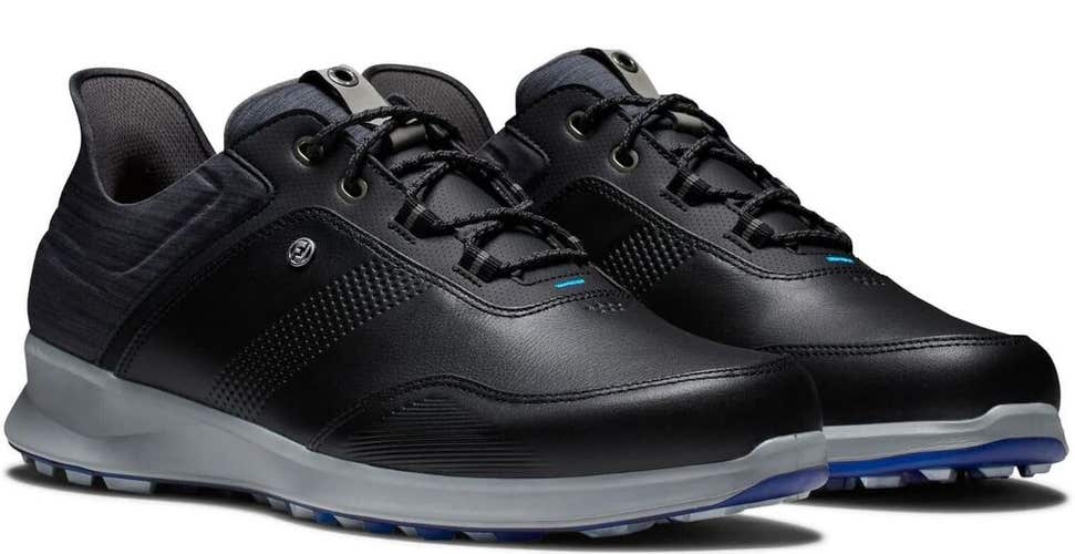 FootJoy Stratos Mens Leather Golf Shoes 50078 Black Size 9.5 Medium NEW in Box`