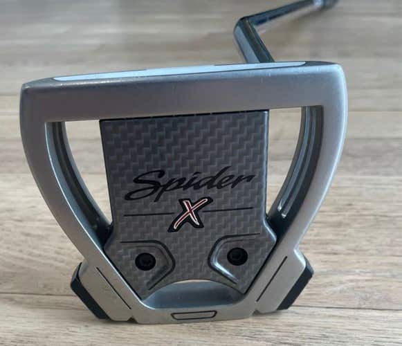 Silver Used Men's 2019 TaylorMade Mallet Spider X Hydro Blast Right Handed Putter Uniflex 33.5"