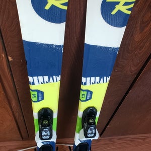 128cm JR ROSSIGNOL TERRAIN SKIS-PARTIAL TWIN TIP w/ROSSIGNOL KIDX EZ TRACK 4.5 Bindings *USED*