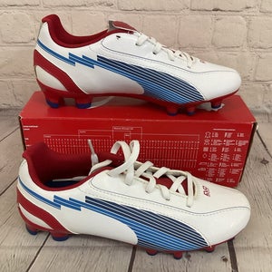 Puma 102598 01 evoSPEED 5 IT JR Youth Soccer Cleats White Limoges Red US 3