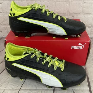 Puma 103755-01 evoTOUCH 3 FG JR Youth Soccer Cleats Black White Yellow US 3.5C